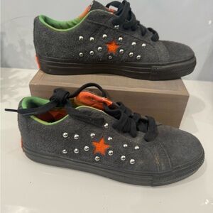 Converse Gray and Orange Sneakers